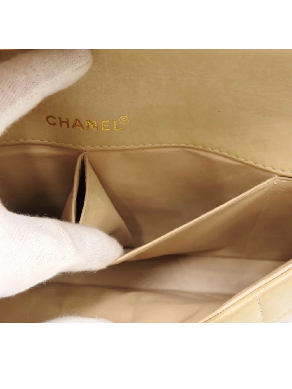AUTH CHANEL E/W Chocolate Bar Lambskin Leather Shoulder Bag Black Patent Trim